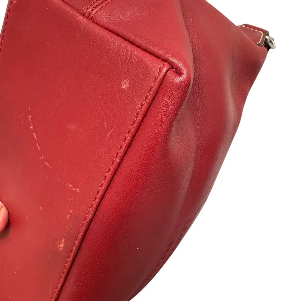 Coach vintage y2k logo mini bag red leather wristlet clutch